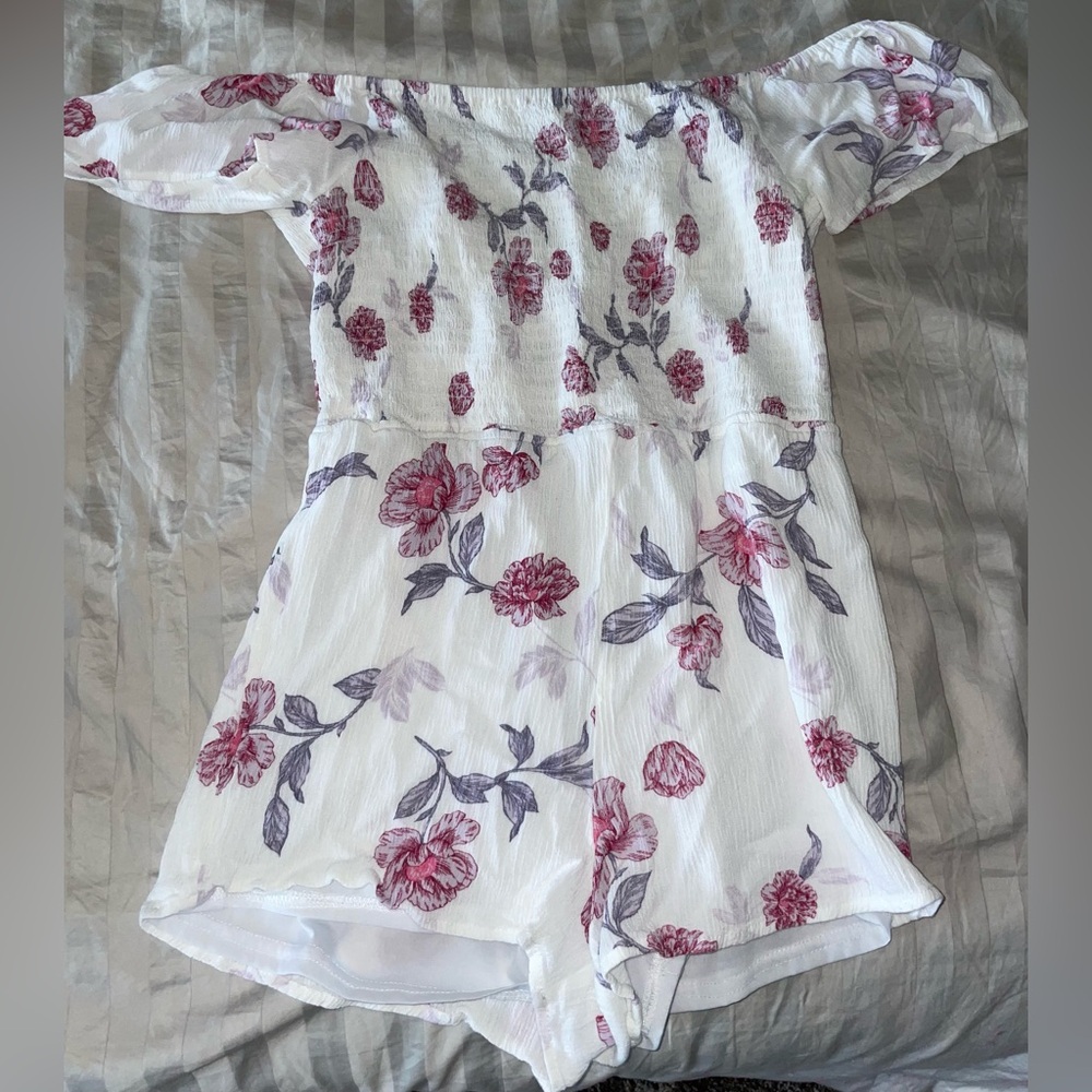 Floral Off-the-shoulder Romper
